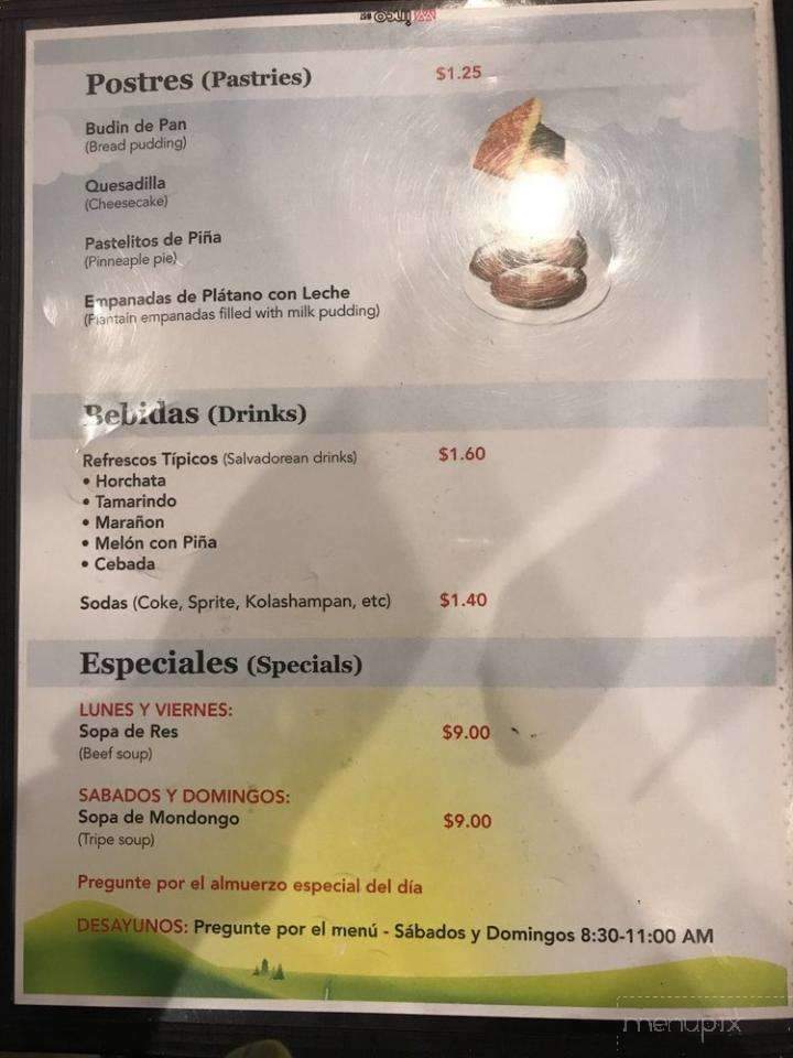 Pupuseria Dona Azucena - Manassas, VA menu_pic