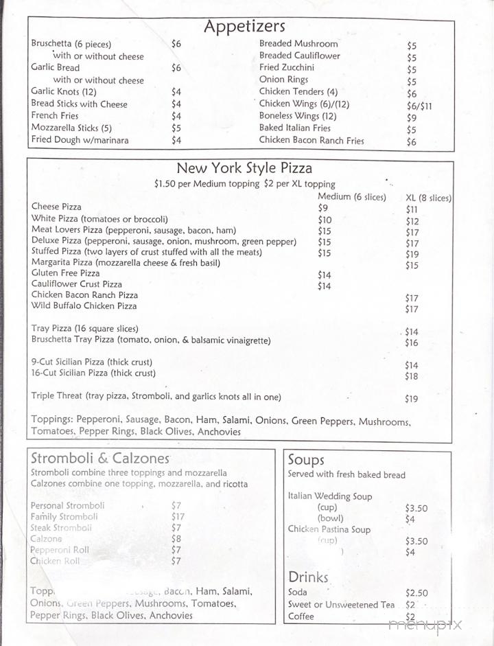 Bella's Pizzeria - Windber, PA menu_pic