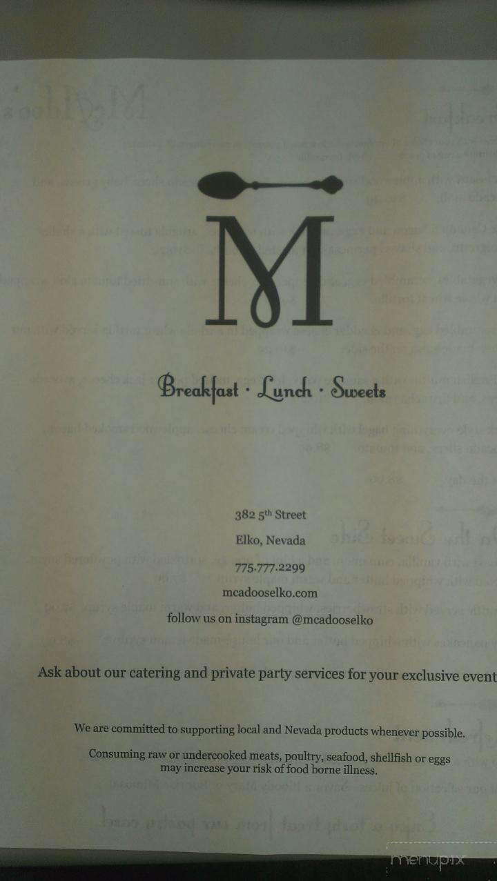 McAdoo's - Elko, NV menu_pic