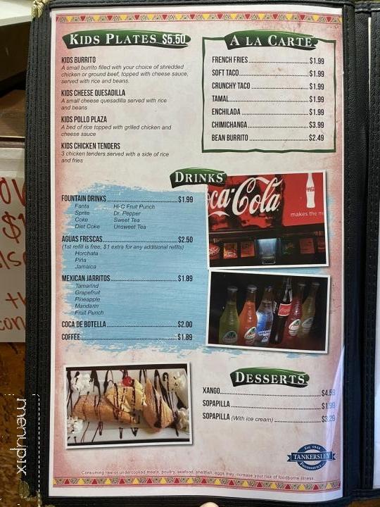 La Plaza - Russellville, AR menu_pic