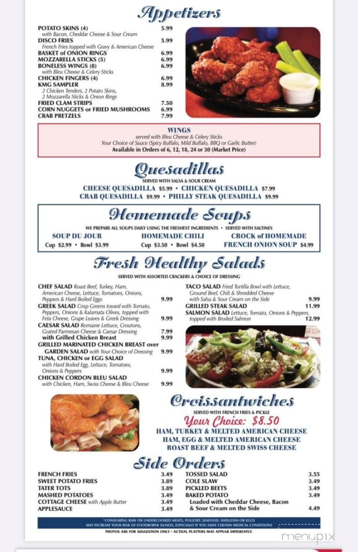 KMJ Diner - Shippensburg, PA menu_pic