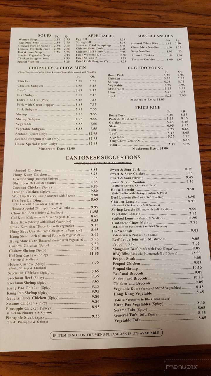 New China Inn - Southgate, MI menu_pic