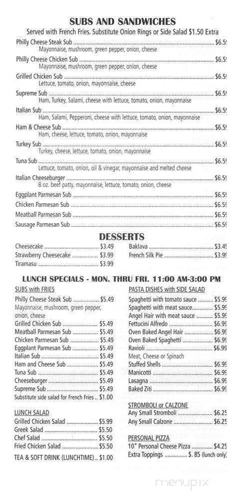 Bella Verona Italian & Greek Restaurant - Shelby, NC menu_pic