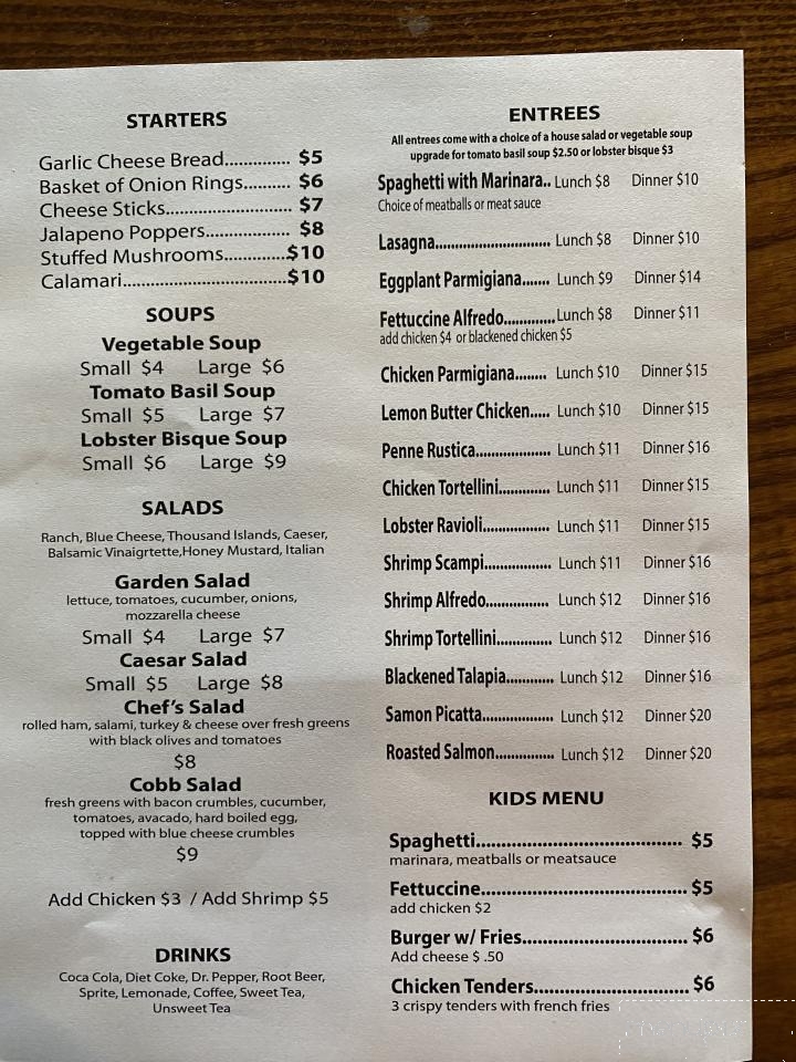 Creekside Grill - Azle, TX menu_pic