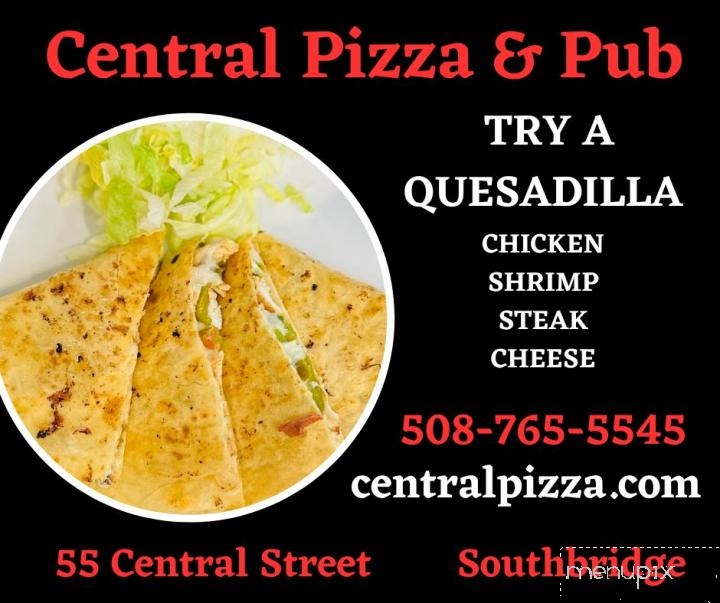 Central Pizza & Pub - Southbridge, MA menu_pic