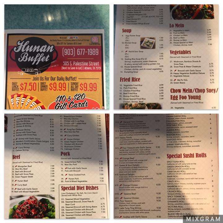 Hunan Chinese Restaurant - Athens, TX