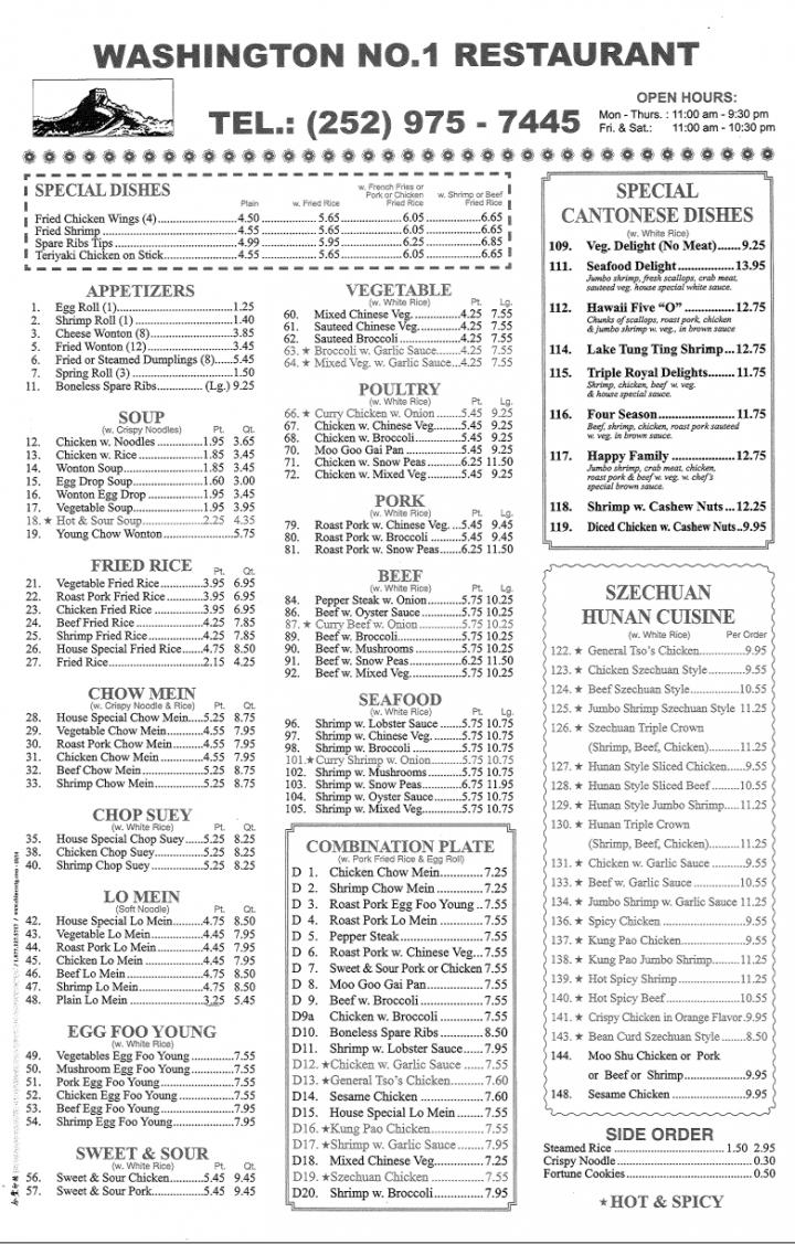 No 1 Chinese Restaurant - Washington, NC