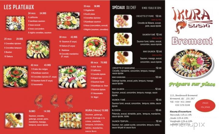 Ikura Sushi Bromont - Bromont, QC menu_pic