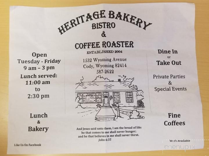 Heritage Bakery & Bistro - Cody, WY