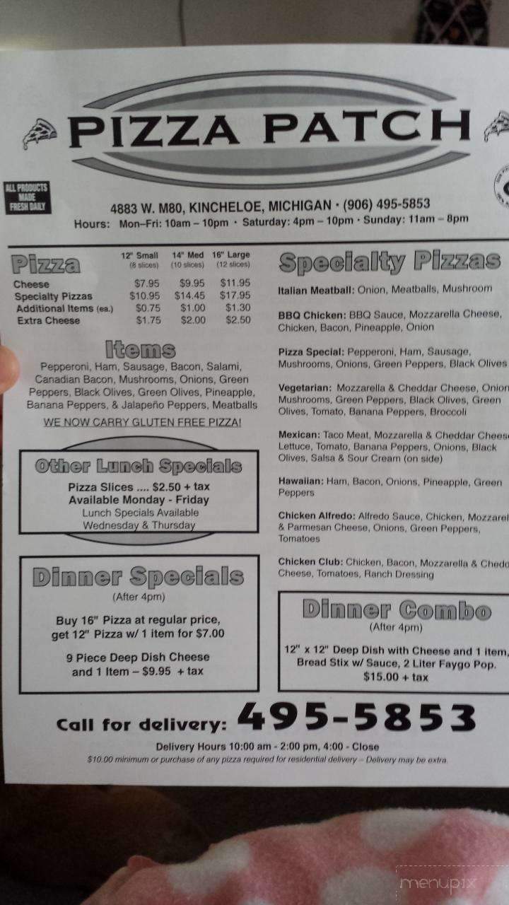 Pizza Patch - Kincheloe, MI menu_pic