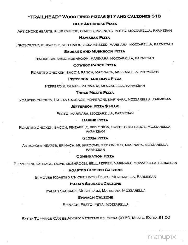 Tangle Blue Saloon - Weaverville, CA menu_pic