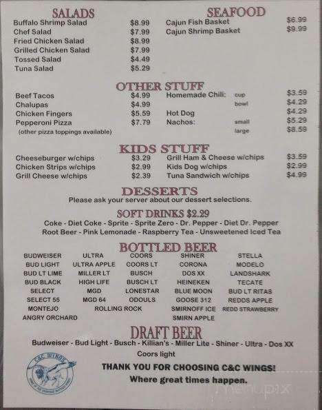 C & C Wings - Brownsville, TX menu_pic