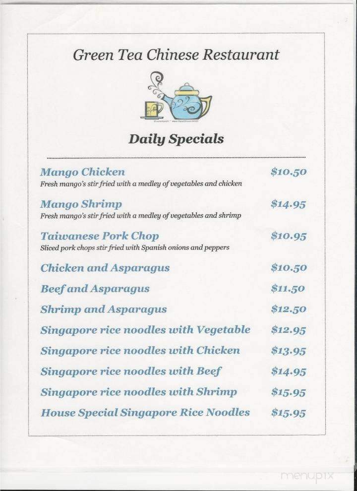 Green Tea Chinese Restaurant - Hudson, NH menu_pic