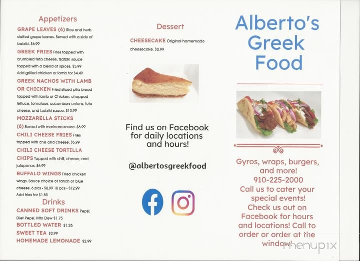 Alberto's Greek Food - Lumberton, NC menu_pic