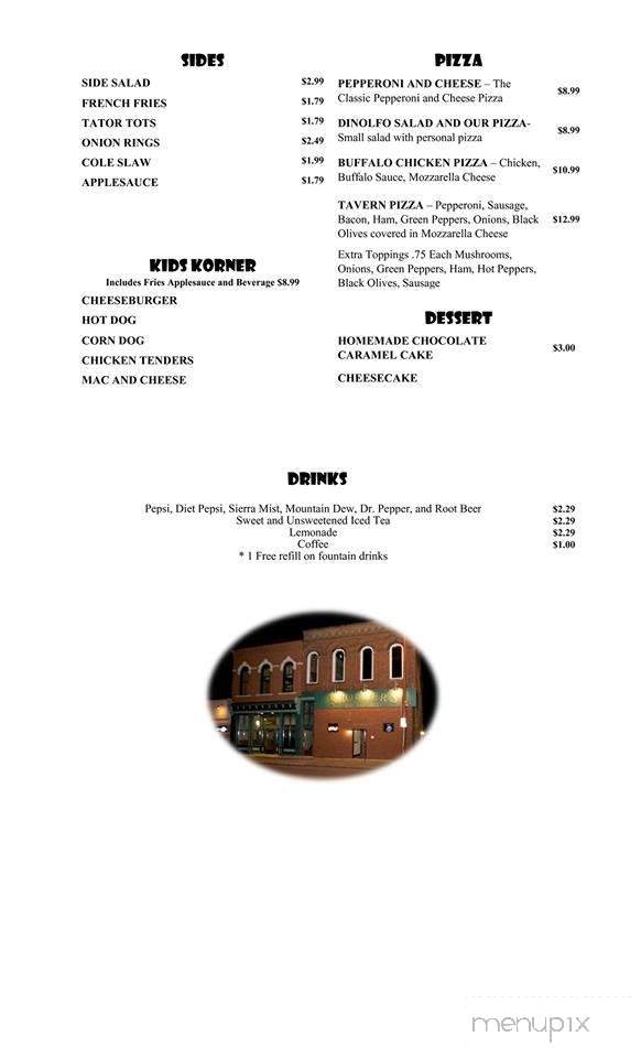 Krocker's Bar & Grille - Dover, OH menu_pic