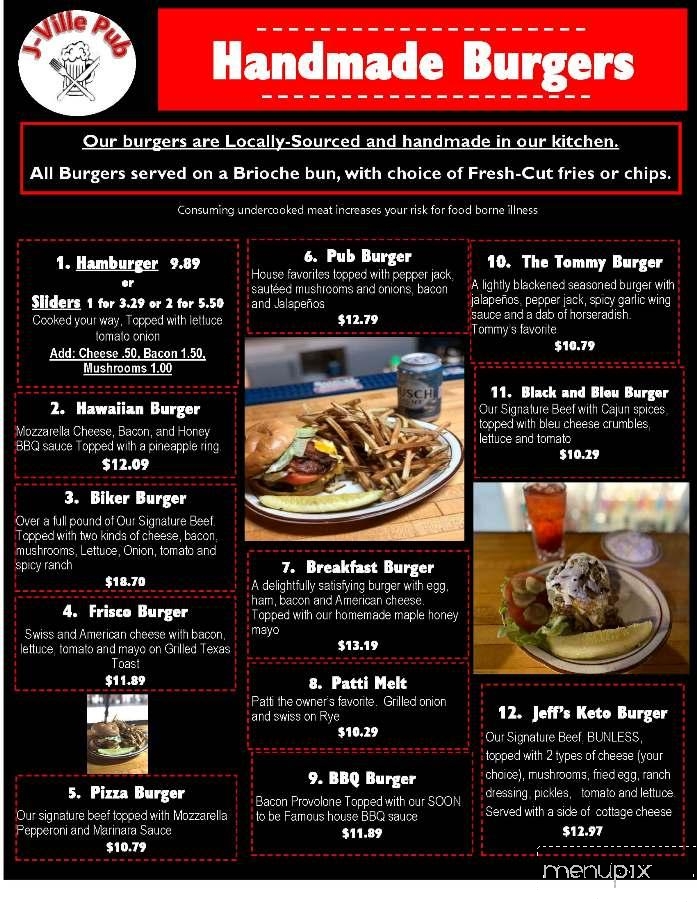 J-Ville Pub & Grill - Jeromesville, OH menu_pic