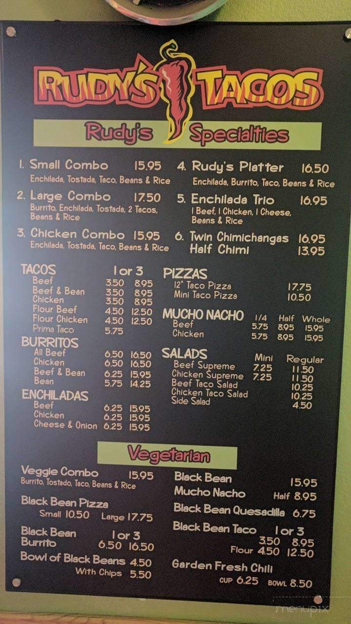 Rudy's Tacos - Waterloo, IA menu_pic