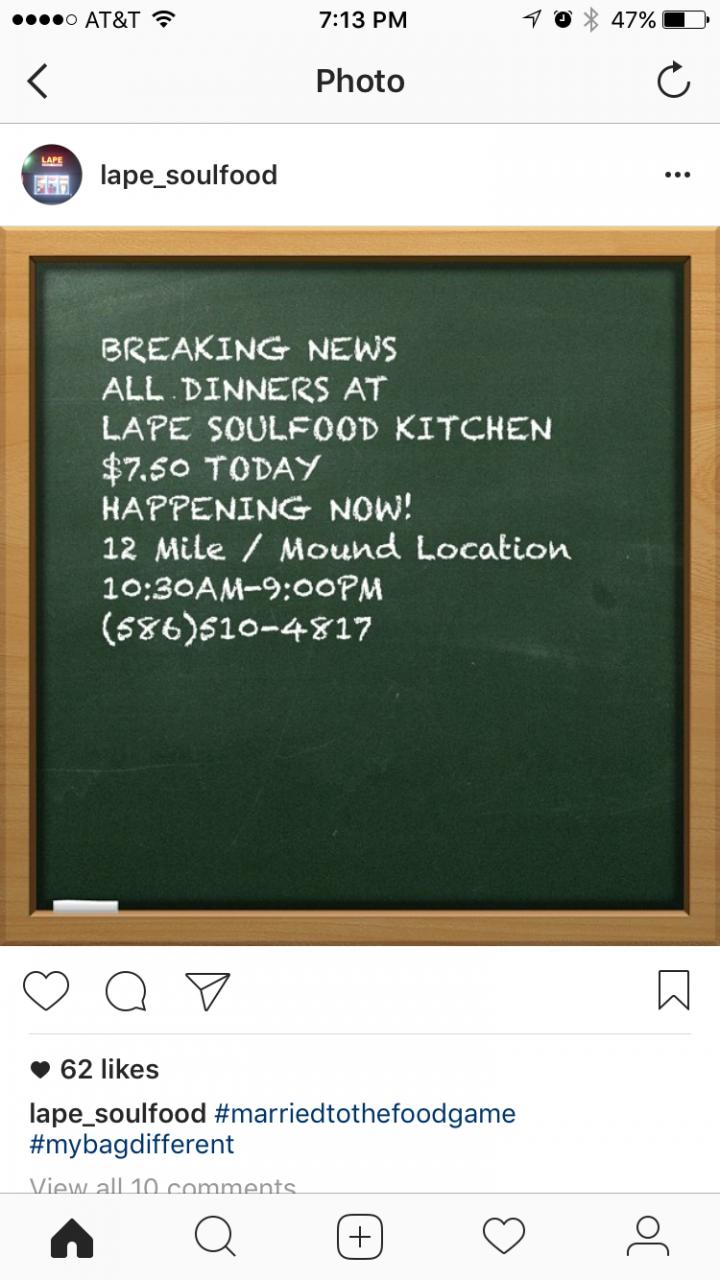 Lape Soulfood - Detroit, MI