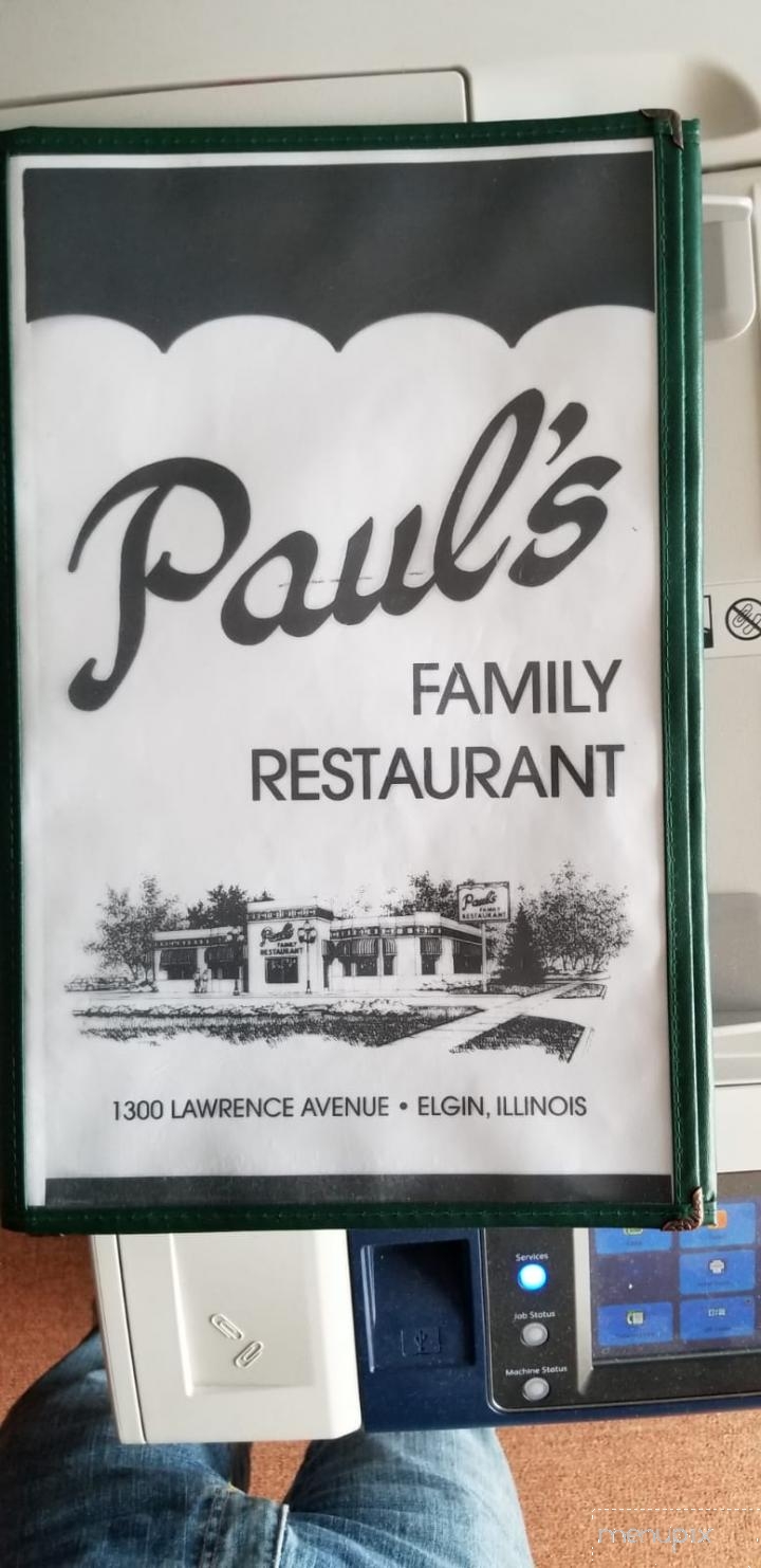 Paul's Family Restaurant - Elgin, IL menu_pic