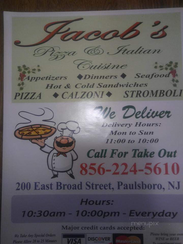 Jacobs Pizza & Italian Cuisine - Paulsboro, NJ