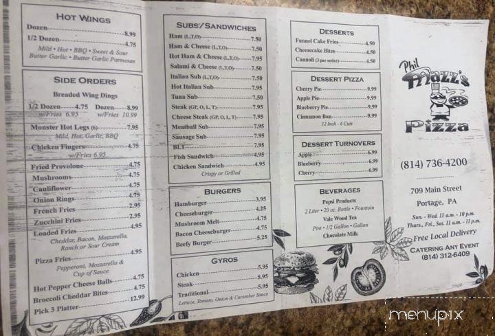 Mazz's Pizza Plus - Gallitzin, PA menu_pic
