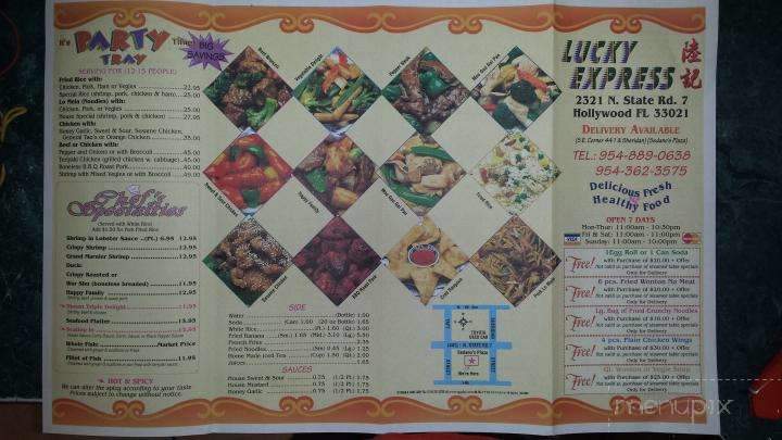 Lucky Express Fast Food Buffet - Hollywood, FL menu_pic