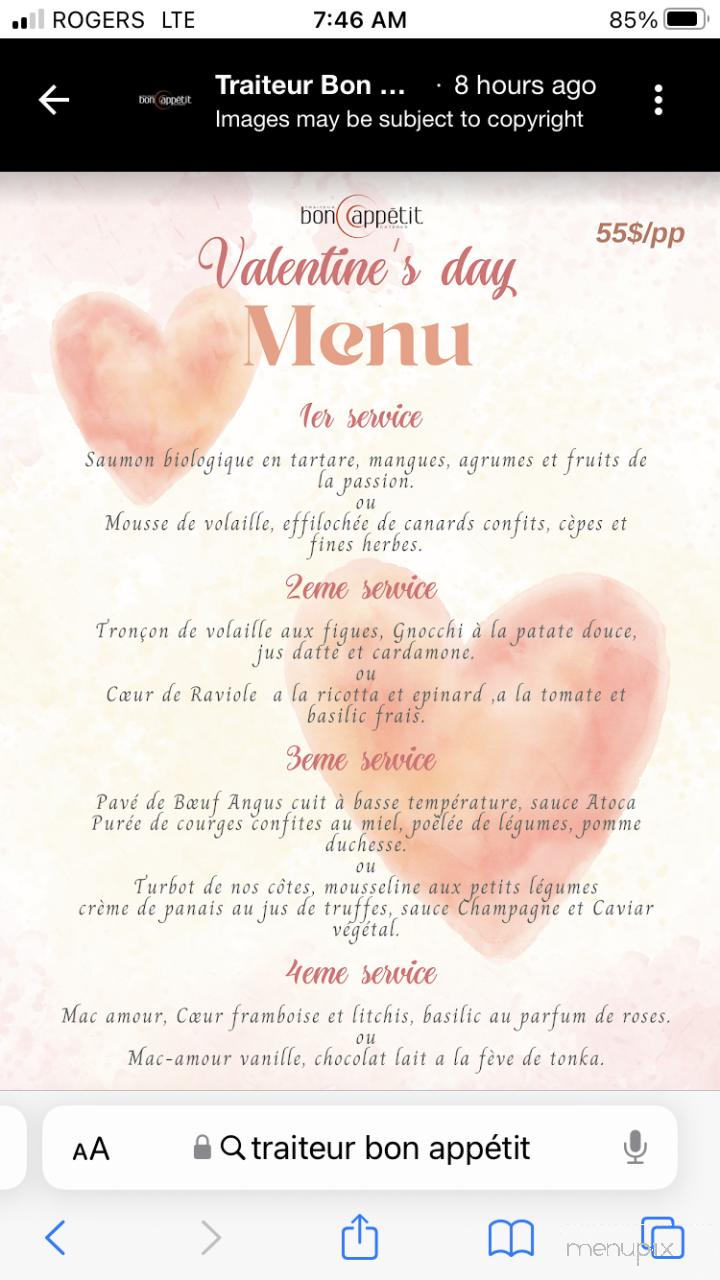 Traiteur Bon Appetit Inc - Montreal, QC menu_pic