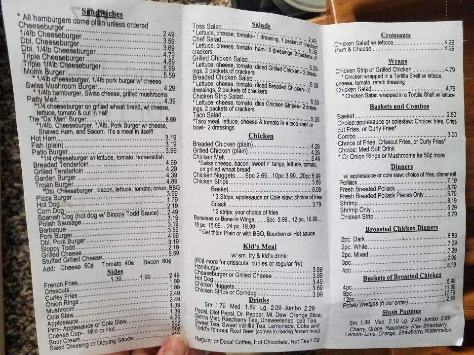 Patio Drive-In - Francesville, IN menu_pic