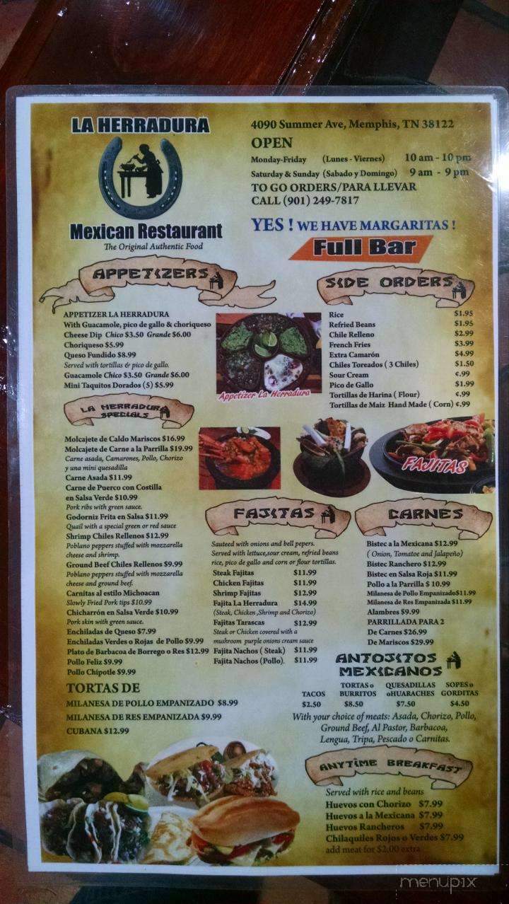 La Herradura - Memphis, TN menu_pic