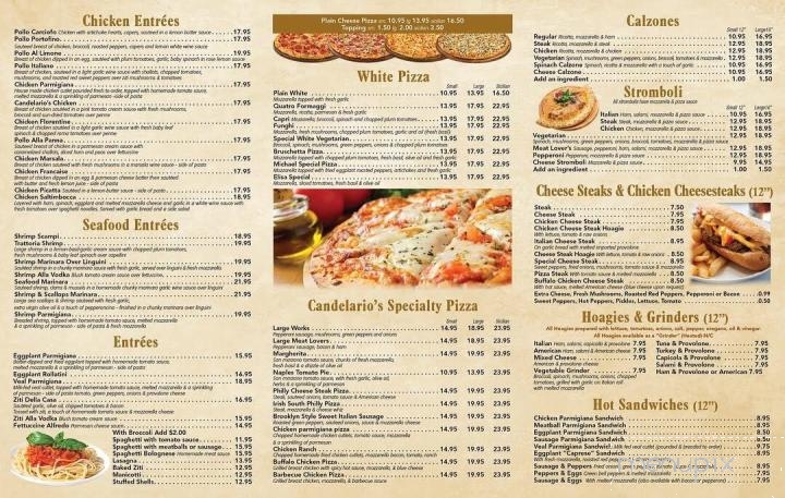Candelarios Pizzeria & Restaurant - Berwyn, PA
