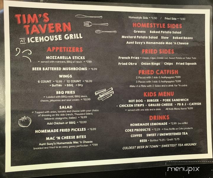 Tim’s Tavern - Benton, AR menu_pic