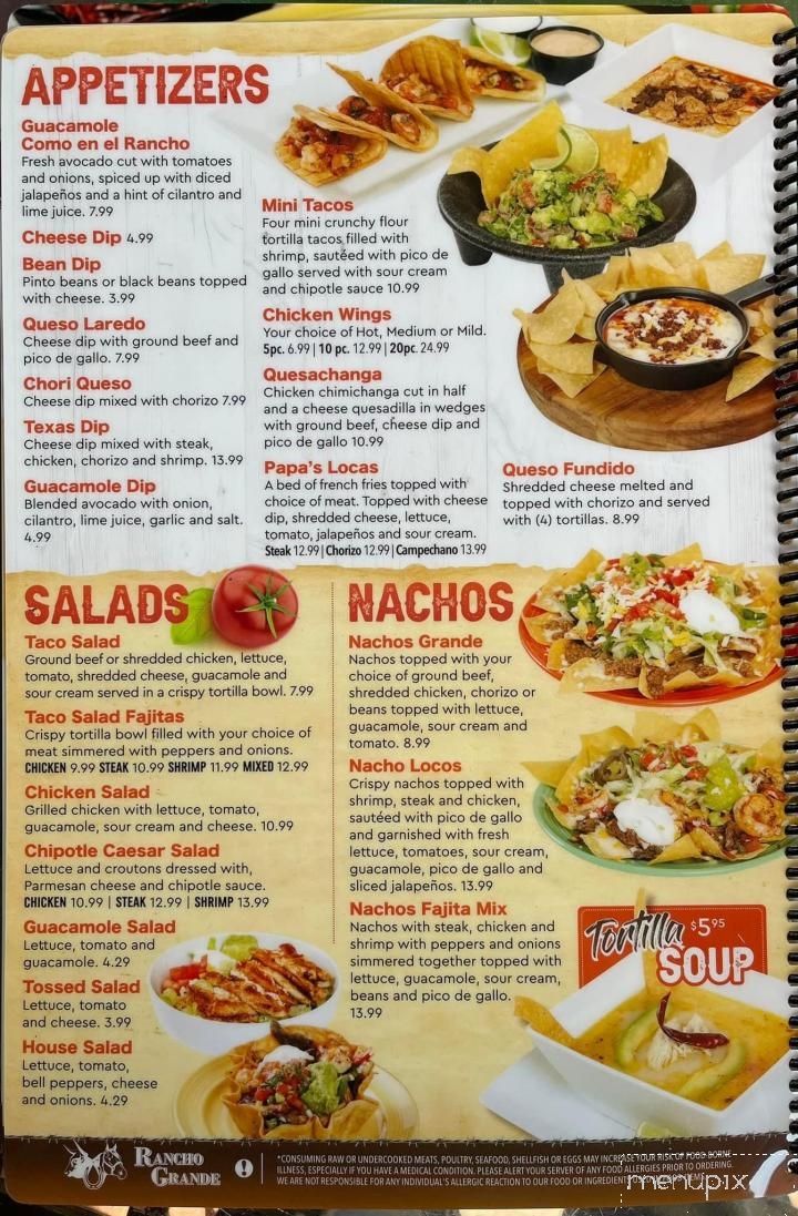 Rancho Grande - Madison, FL menu_pic