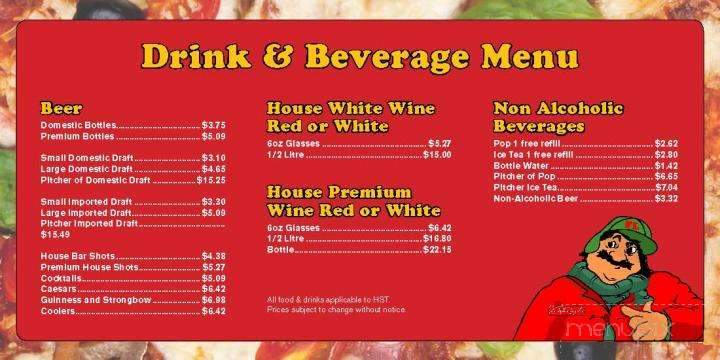 Fat Louie's Eatery & Bar - Saint Catharines, ON menu_pic