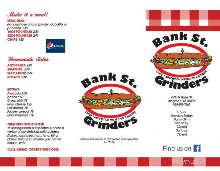 Bank Street Grinders - Kingman, AZ menu_pic
