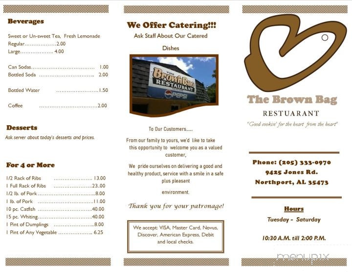 Brown Bag - Northport, AL menu_pic