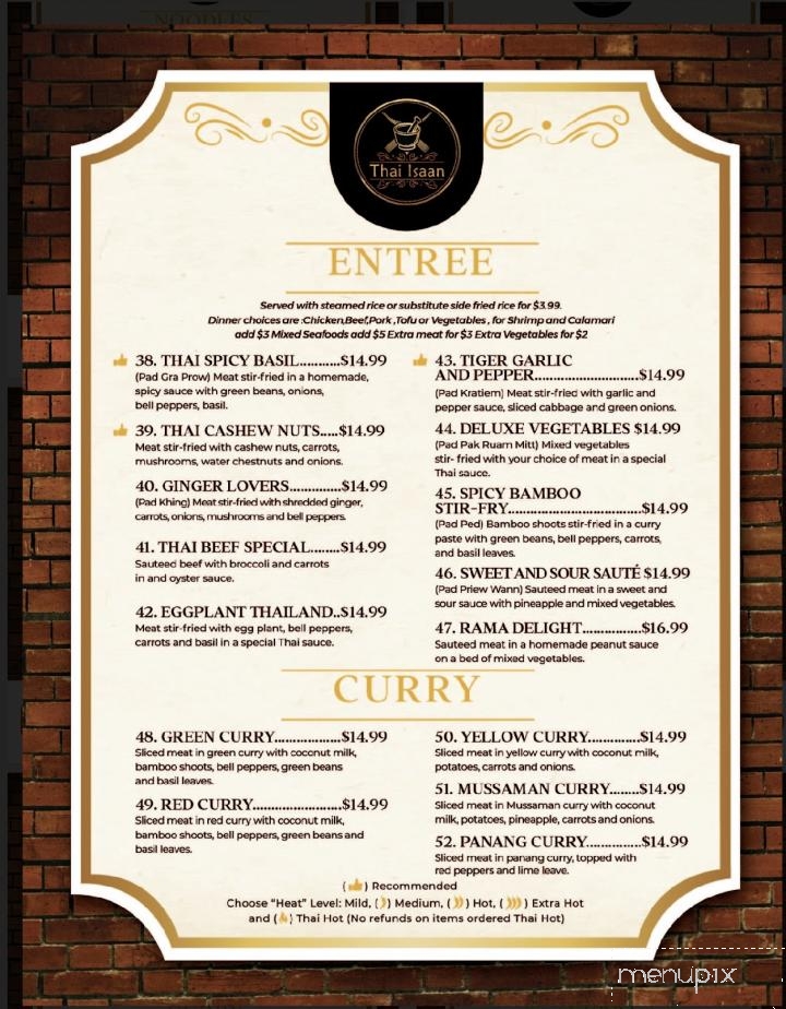 Thai Isaan - Westfield, IN menu_pic