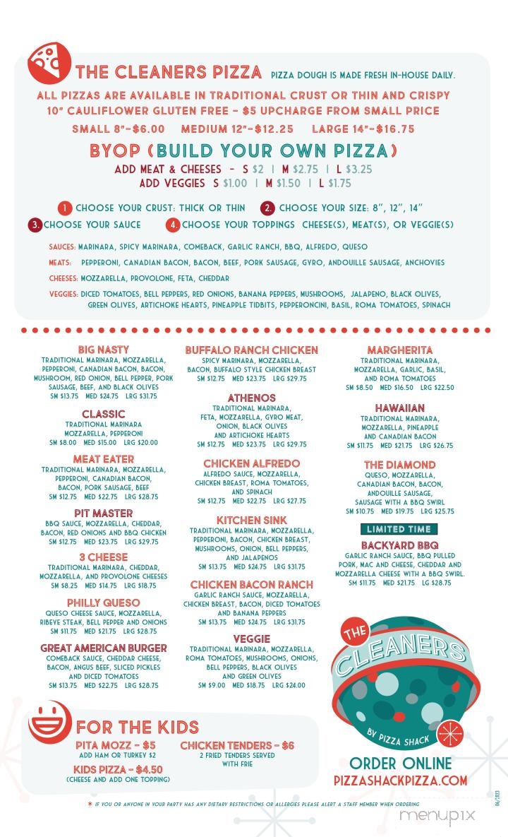 The Cleaners by Pizza Shack - Brandon, MS menu_pic