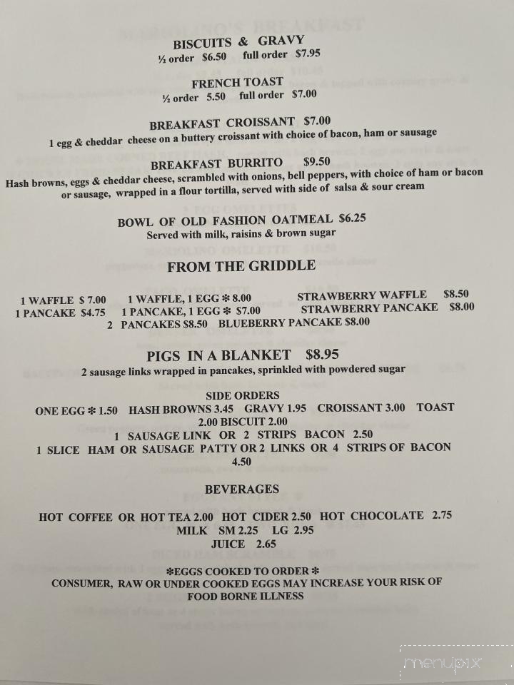 Mariolino's - Vernonia, OR menu_pic