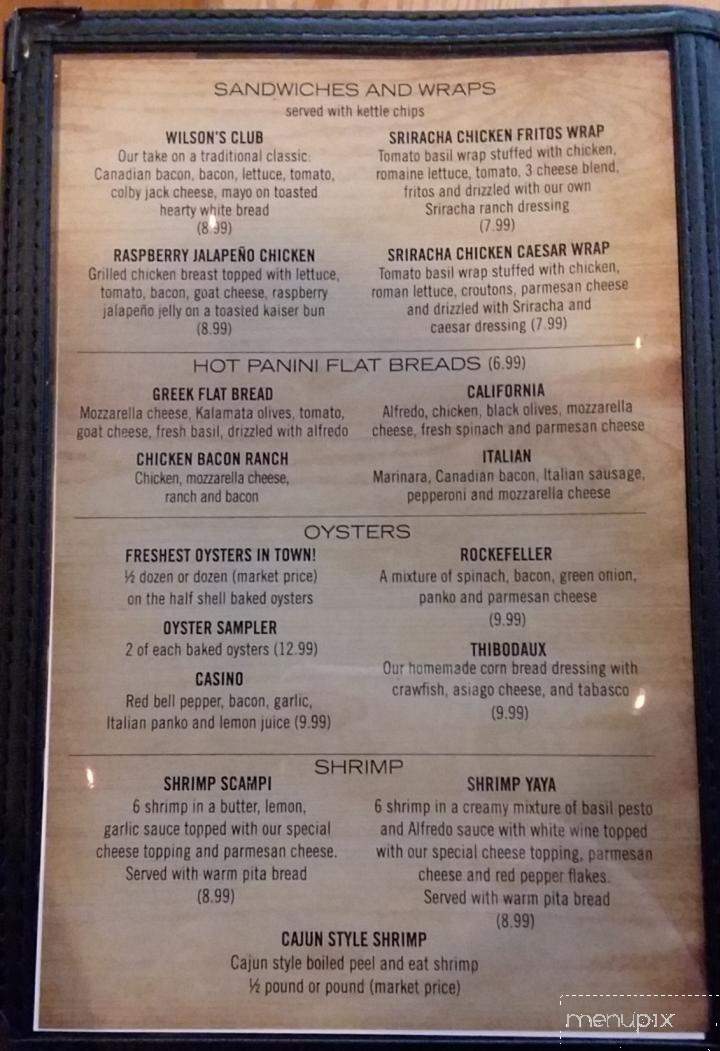 Wilson's Ice House - Kerrville, TX menu_pic