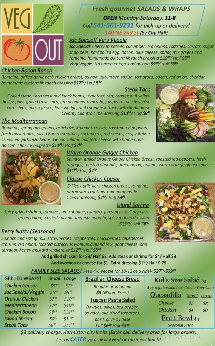 Veg Out - Hermiston, OR menu_pic