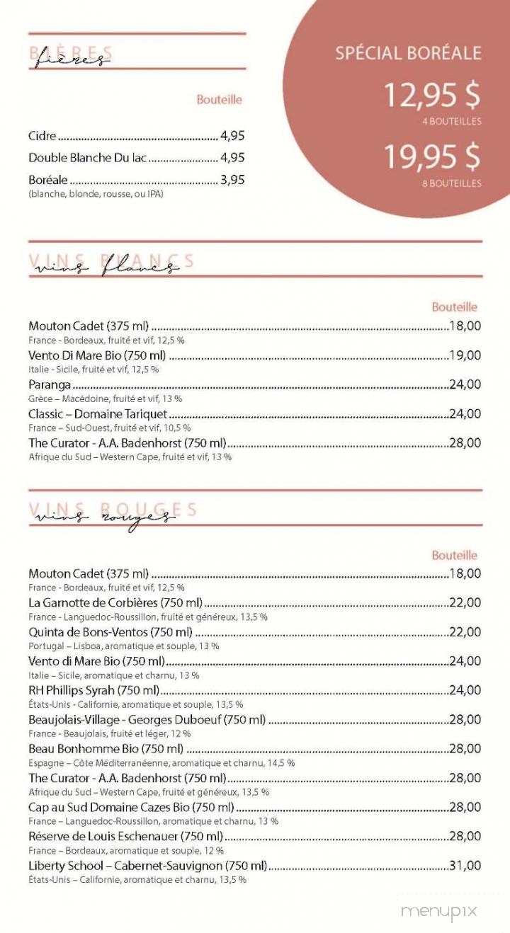 Restaurant Les Belles Soeurs Enr - Montreal, QC menu_pic