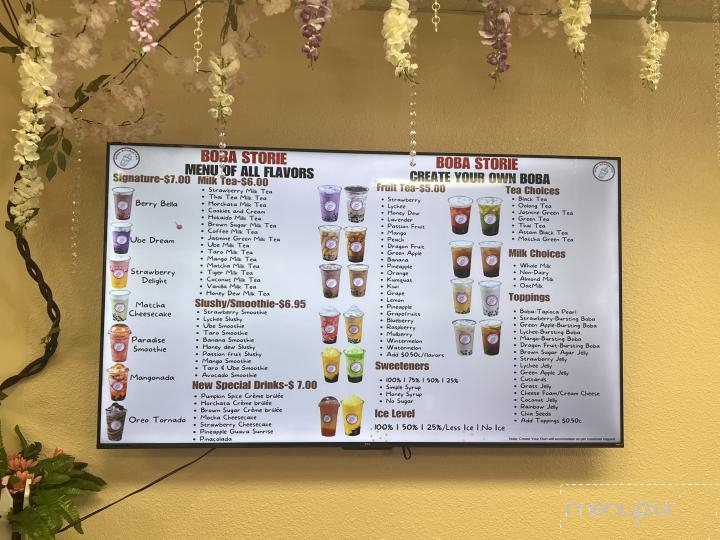 Boba Storie - Sacramento, CA menu_pic