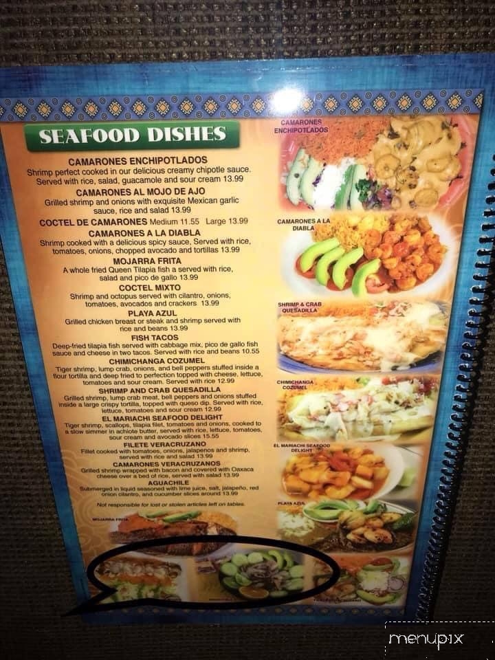 El Mariachi Mex Restaurant - Jacksonville, NC menu_pic