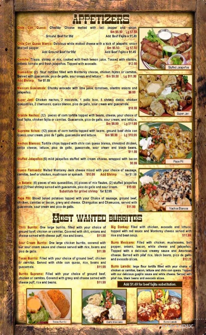 7 Leguas Mexican Restaurant - Montgomery, TX menu_pic