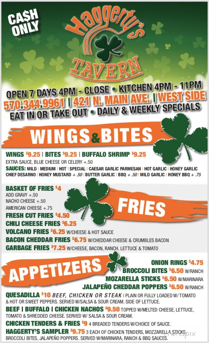 Haggerty's Tavern - Scranton, PA menu_pic