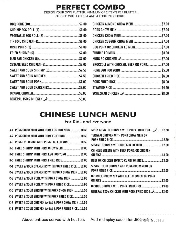 Ma's Restaurant - Lebanon, OR menu_pic
