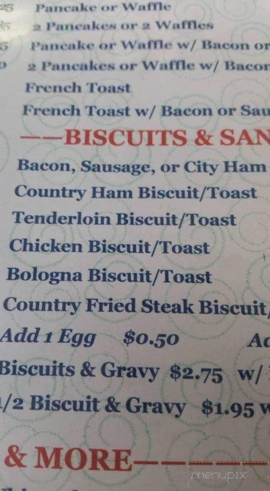 Kelly's Kafe - Big Sandy, TN menu_pic