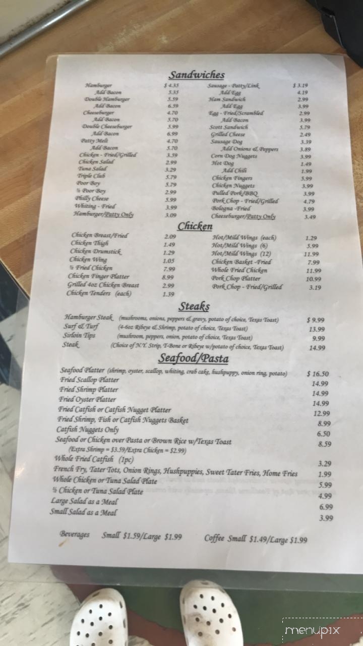 Hampton Restaurant - Hampton, SC menu_pic