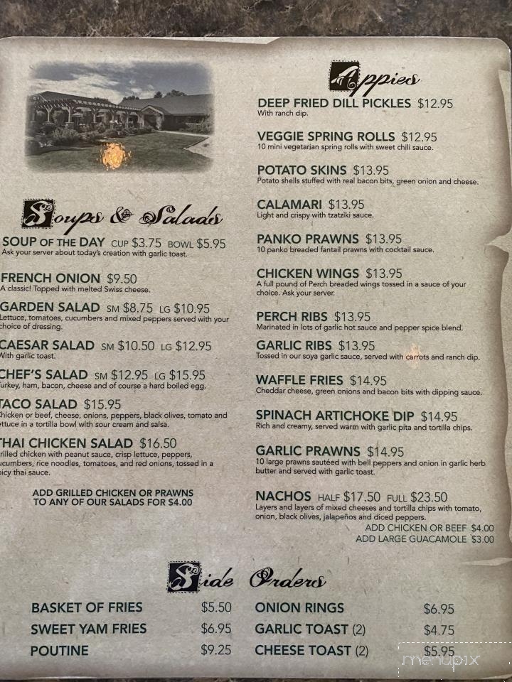 Peacock's Perch Neighbourhood Pub - Summerland, BC menu_pic