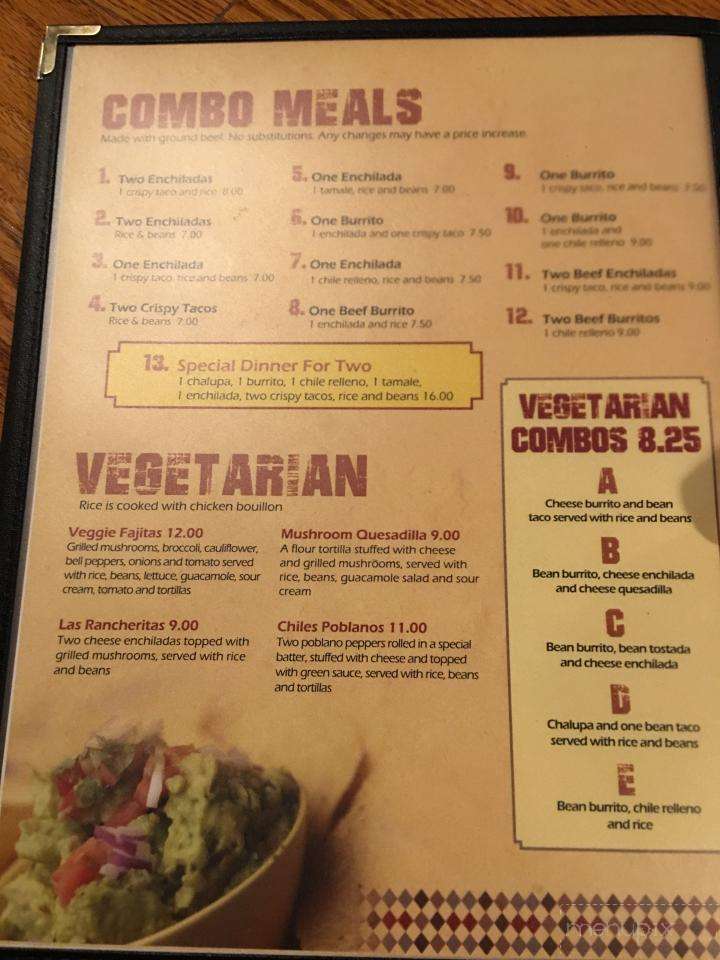 Azteca Mexican Grill - Camillus, NY menu_pic